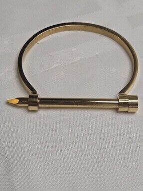 Eye Candy Los Angeles Gold T-Bar Spike Cuff Bracelet — NIP - New